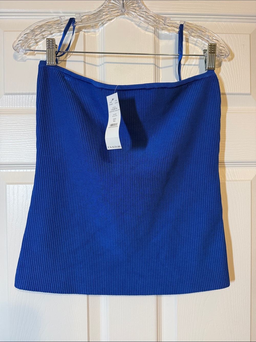 White House Black Market Cobalt Ribbed Mini Skirt